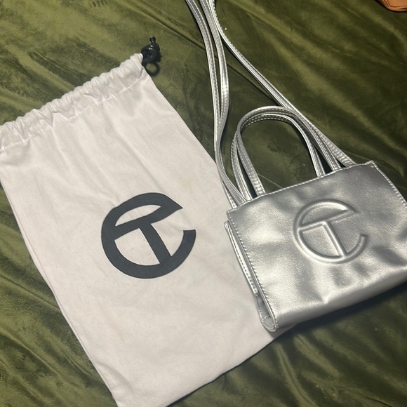 Silver Small Telfar Bag - Picture 1 of 5